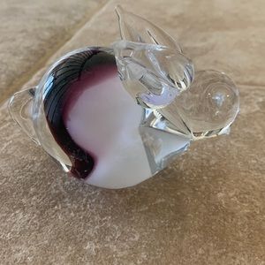 Glass bunny paperweight, no flaws